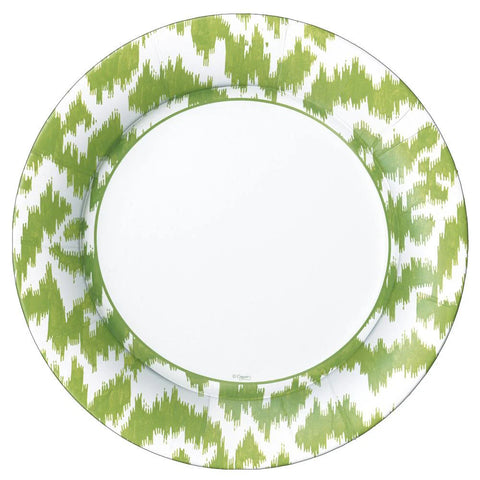 Modern Moire Green Dinner Plates