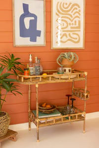 Cane Bar Cart