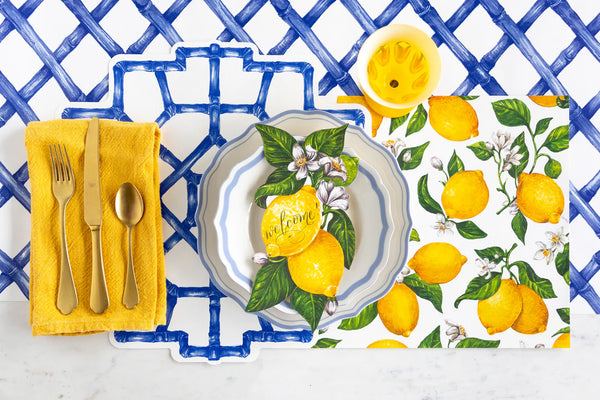 Die-cut Blue Bamboo Placemat