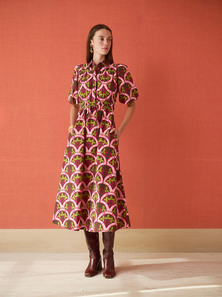 Banyan Puff Sleeve Midi Dress