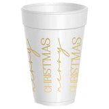 Merry Christmas Vertical Foam Cups
