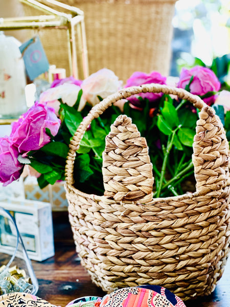 Bunny Ears Woven Basket
