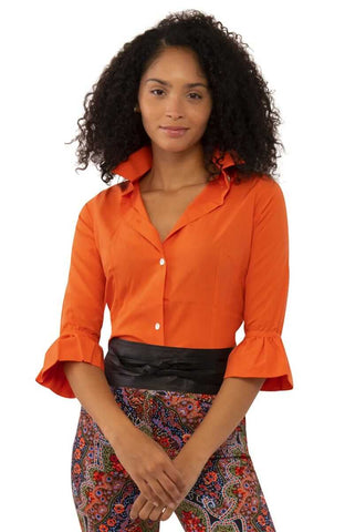 Priss Chiffon Blouse | Orange