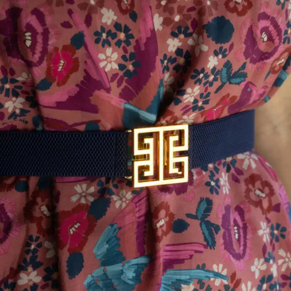 Navy Interchangeable Stretch Belt Band