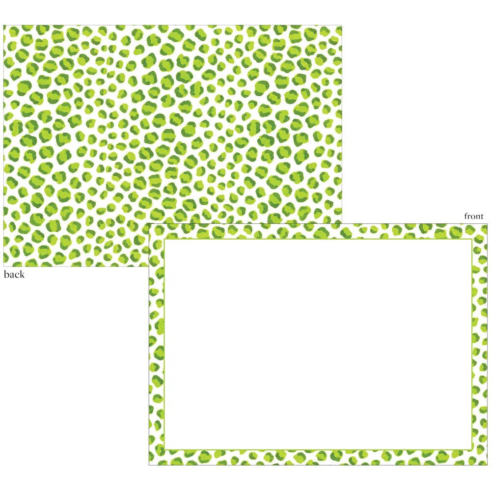 Just Spots Green Correspondence Cards