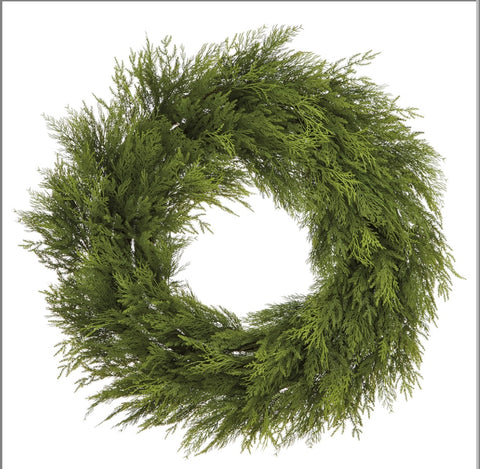44" UL Deluxe Mix Cedar Wreath