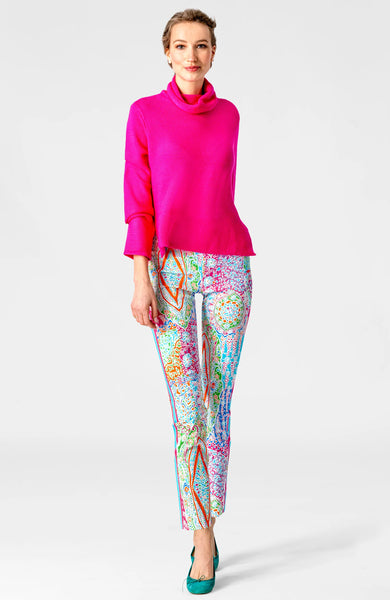 Knit Knit Turtleneck Sweater | Shocking Pink