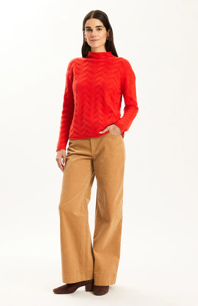 Gracie Cashmere Basketweave Sweater | Coralito