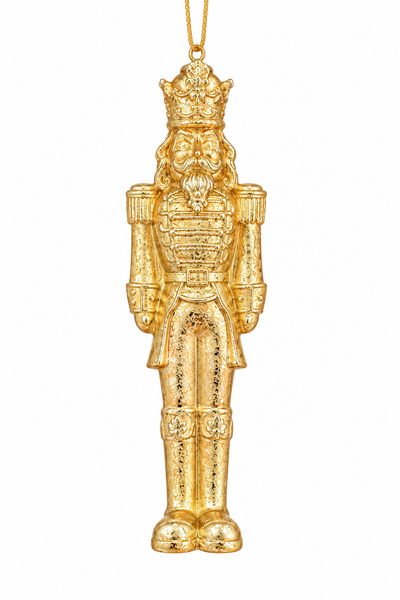 Gold Gilded Resin Nutcracker Ornament