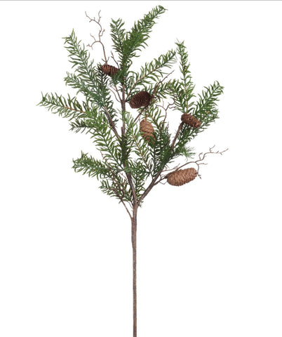 41" Pine Spray with Pine Cones