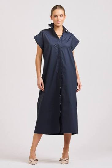 The Fifi Shirt Dress - French Navy