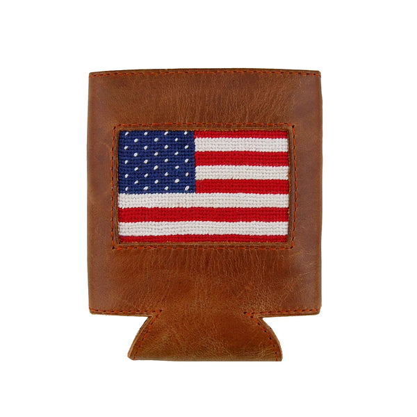 American Flag Needlepoint Can Cooler