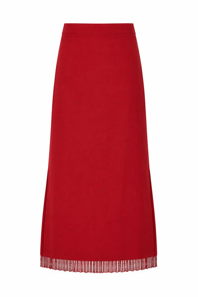 Kimber Skirt | Red Fringe