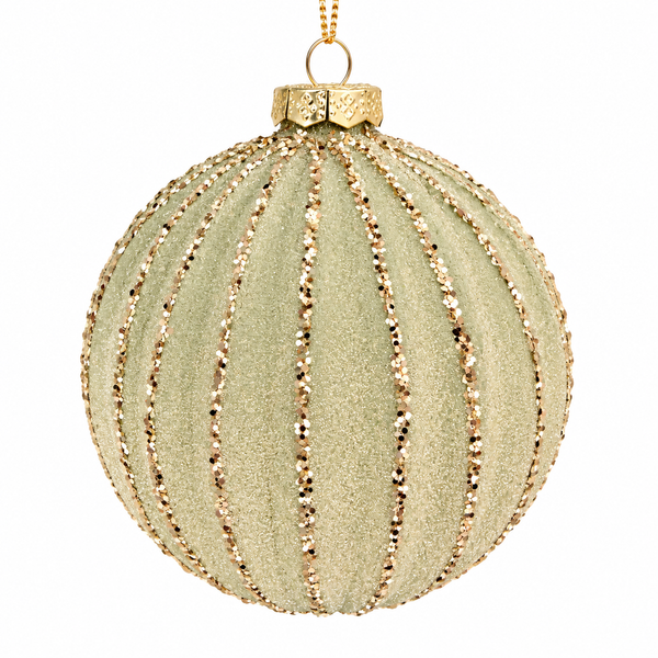 Frost Glass with Glitter Ball Ornament