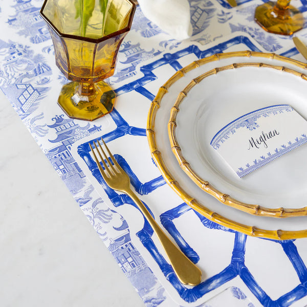Die-cut Blue Bamboo Placemat