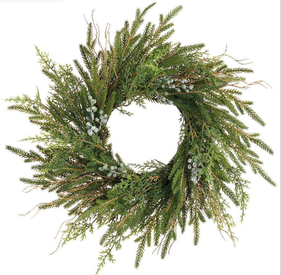 14" Juniper/Cypress Wreath