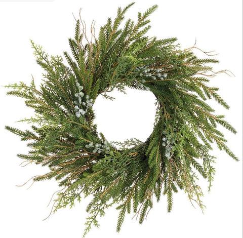 14" Juniper/Cypress Wreath