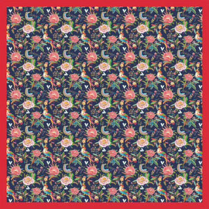 Garden Party Silk Scarf | Navy