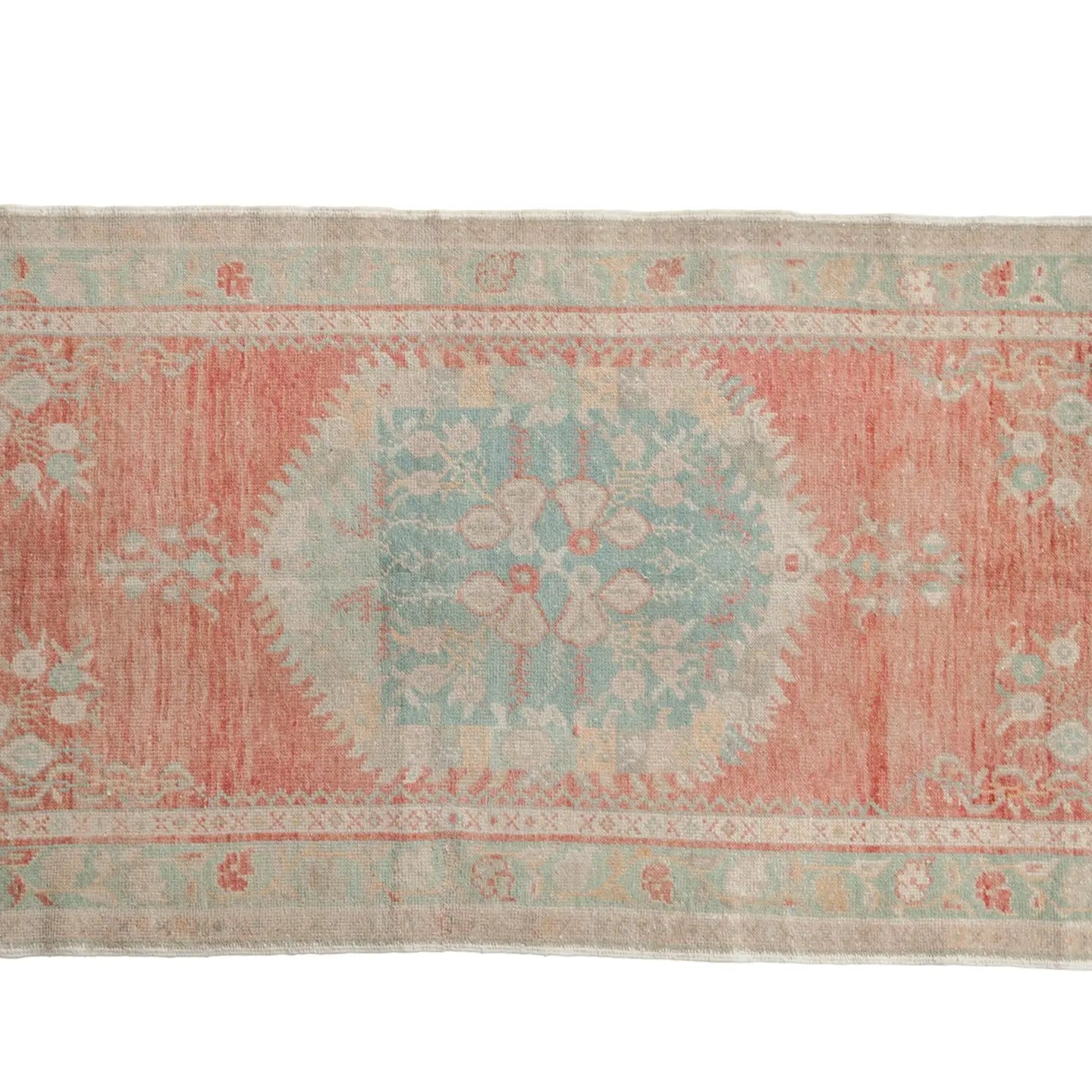 Vintage Distressed Oushak Rug Runner | 3 x 6.5