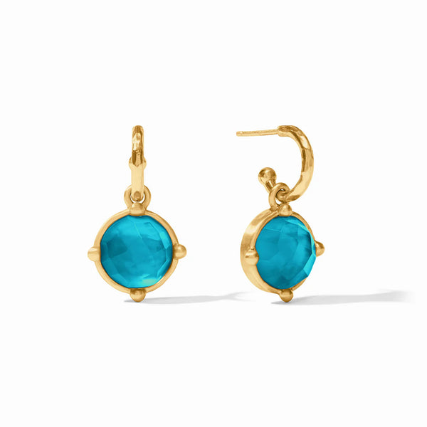 Honeybee Hoop & Charm Earring | Iridescent London Blue