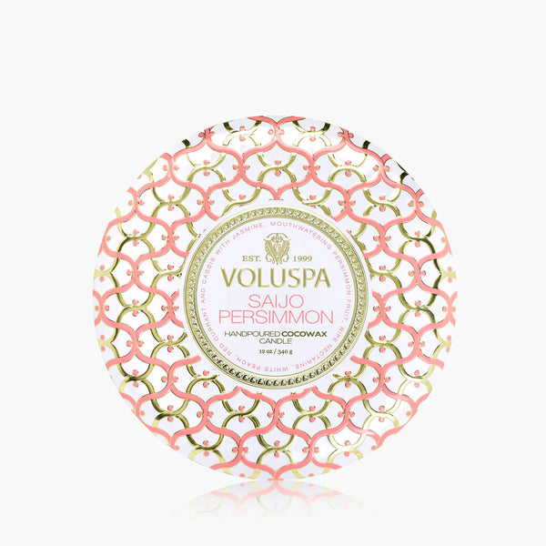 Saijo Persimmon - 3 Wick TIn Candle