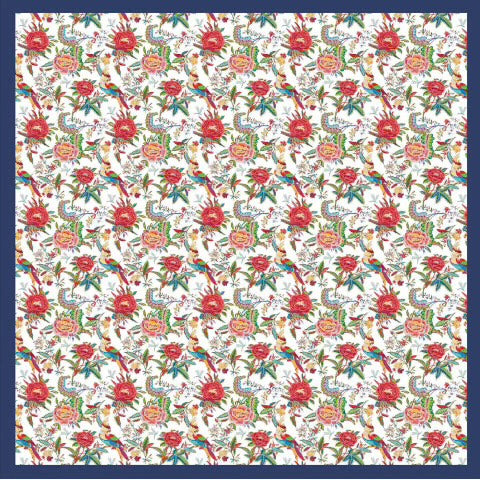 Garden Party Silk Scarf | White