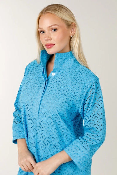 Arden Dress | Swim Cap Blue Eyelet