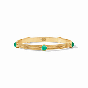 Cabochon Bangle | Iridescent Emerald Green