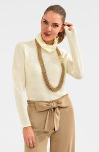 Knit Knit Turtleneck Sweater | Cream