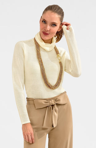 Knit Knit Turtleneck Sweater | Cream