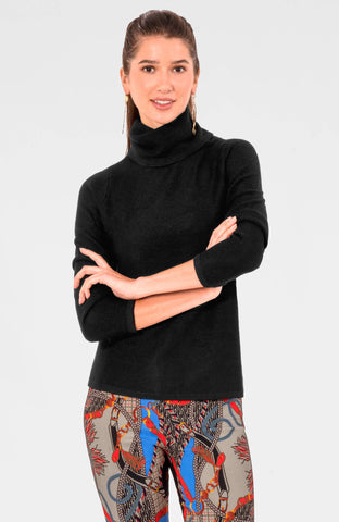 Knit Knit Turtleneck Sweater | Black