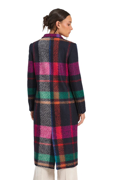Pietra Plaid Multi Colored Coat