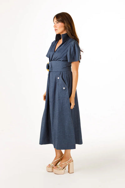 Gretchen Dress | Stretch Denim