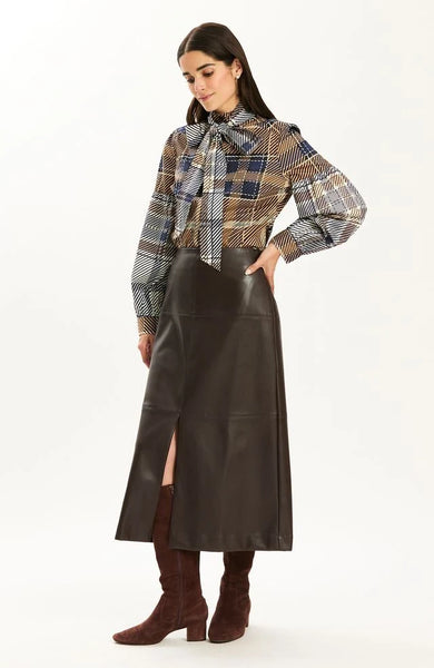Georgia Cotton Plaid Shirt | Multi