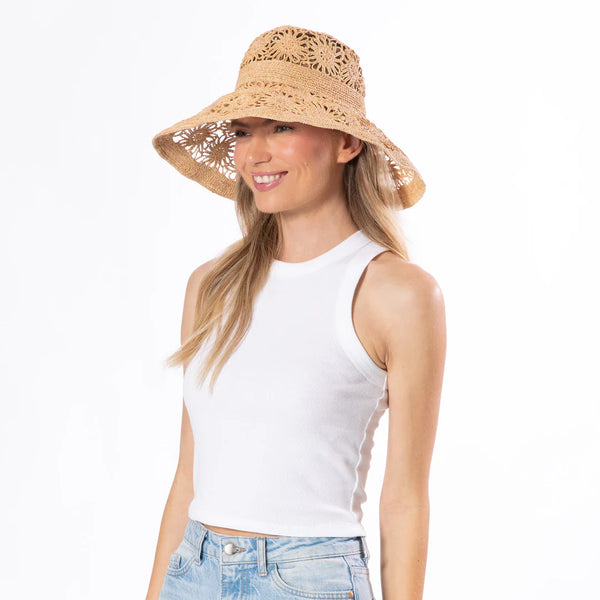 Coast - Crochet Raffia Straw Bucket Hat