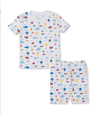 Sealife Fun Blue Short Pajama Set