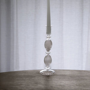 GLASS Cambridge Beryl 10" Candlestick Holder | Clear