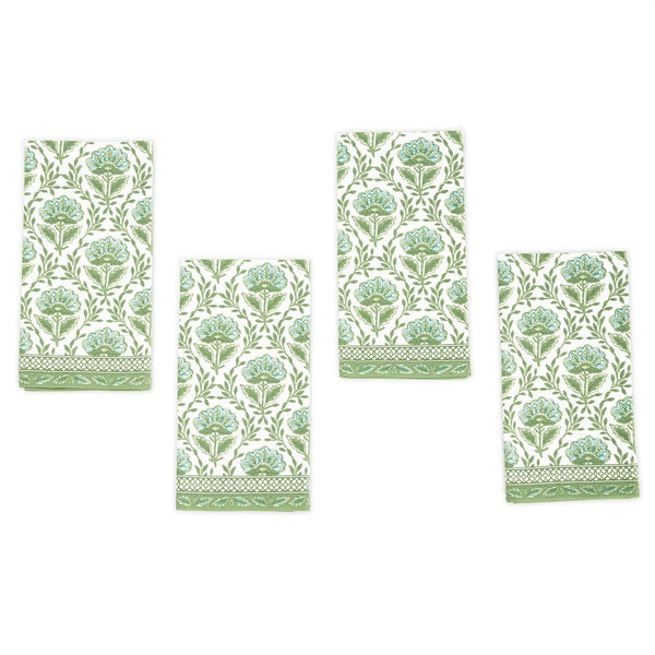 Countryside Set of 4 Floral Pattern Napkins - Cotton