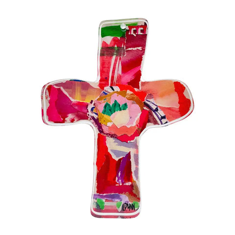 Red Everlasting Love Acrylic Cross