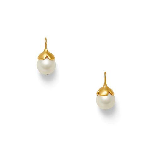 Petal Pearl Earrings | White