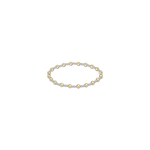 Classic Sincerity Pattern 4mm Bead Bracelet - Mixed Metal
