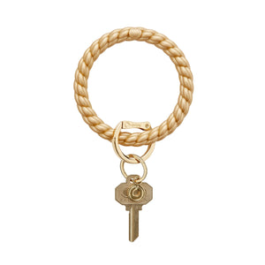 Silicone Big O® Key Ring - Gold Rush Braided