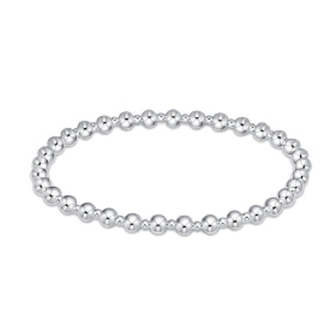 Classic Grateful Pattern 4mm Bead Bracelet - Sterling