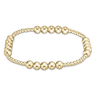 Classic Blissful Pattern 2.5mm Bead Bracelet | 5mm Gold