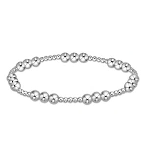 Classic Joy Pattern 5mm Bead Bracelet - Sterling