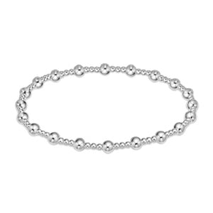 Classic Sincerity Pattern 4mm Bead Bracelet - Sterling