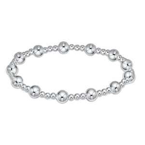 Classic Sincerity Pattern 6mm Bead Bracelet - Sterling