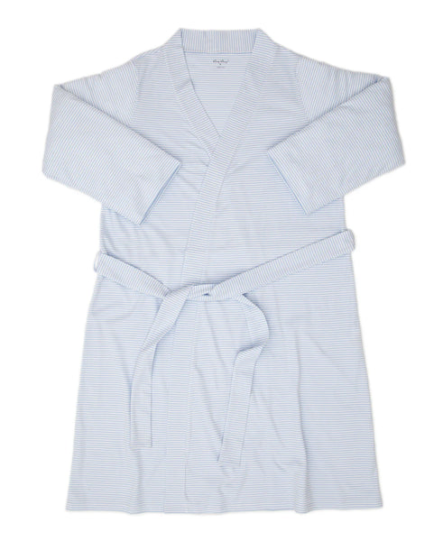 Simple Stripes Blue Women's Robe