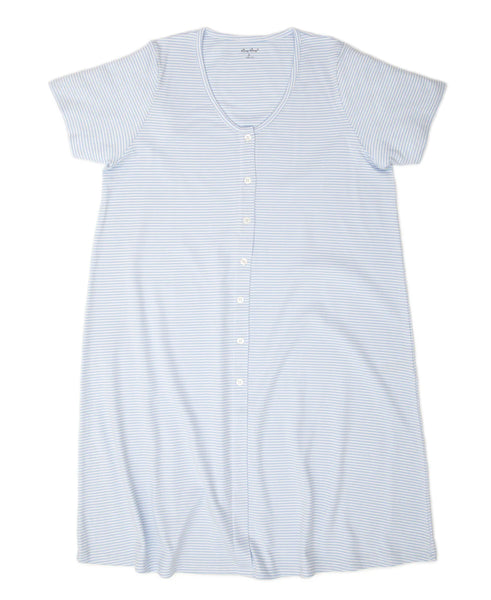 Simple Stripes Blue Women's Nightgown