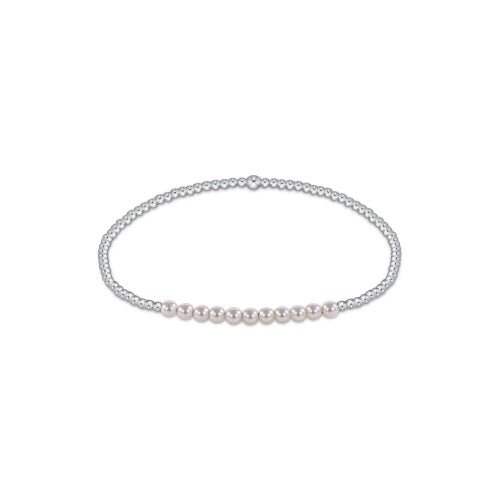 Sterling Bliss 2mm Bead Bracelet - Pearl